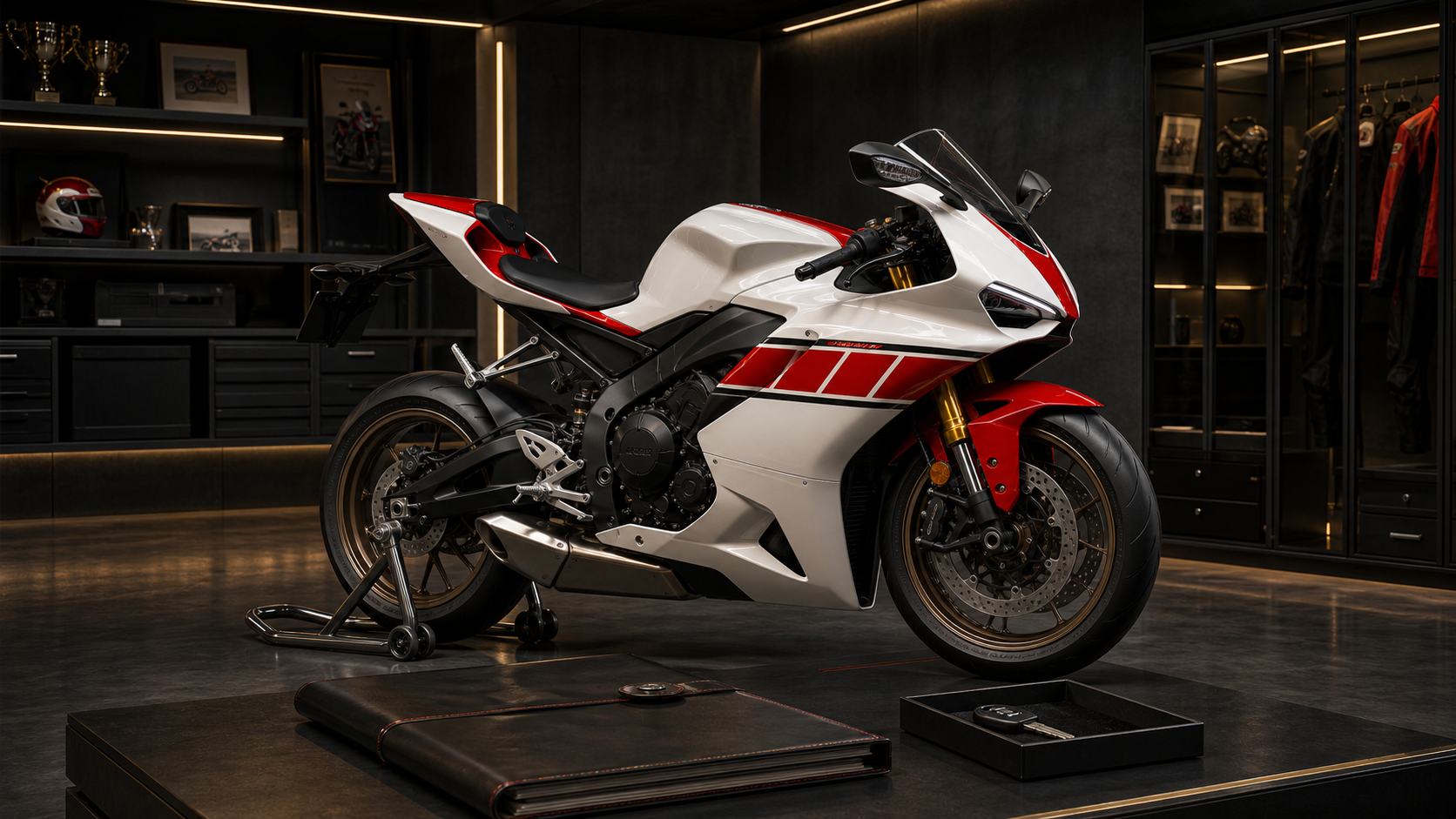 Yamaha R9 inspired 70th anniversary style supersport collector presentation
