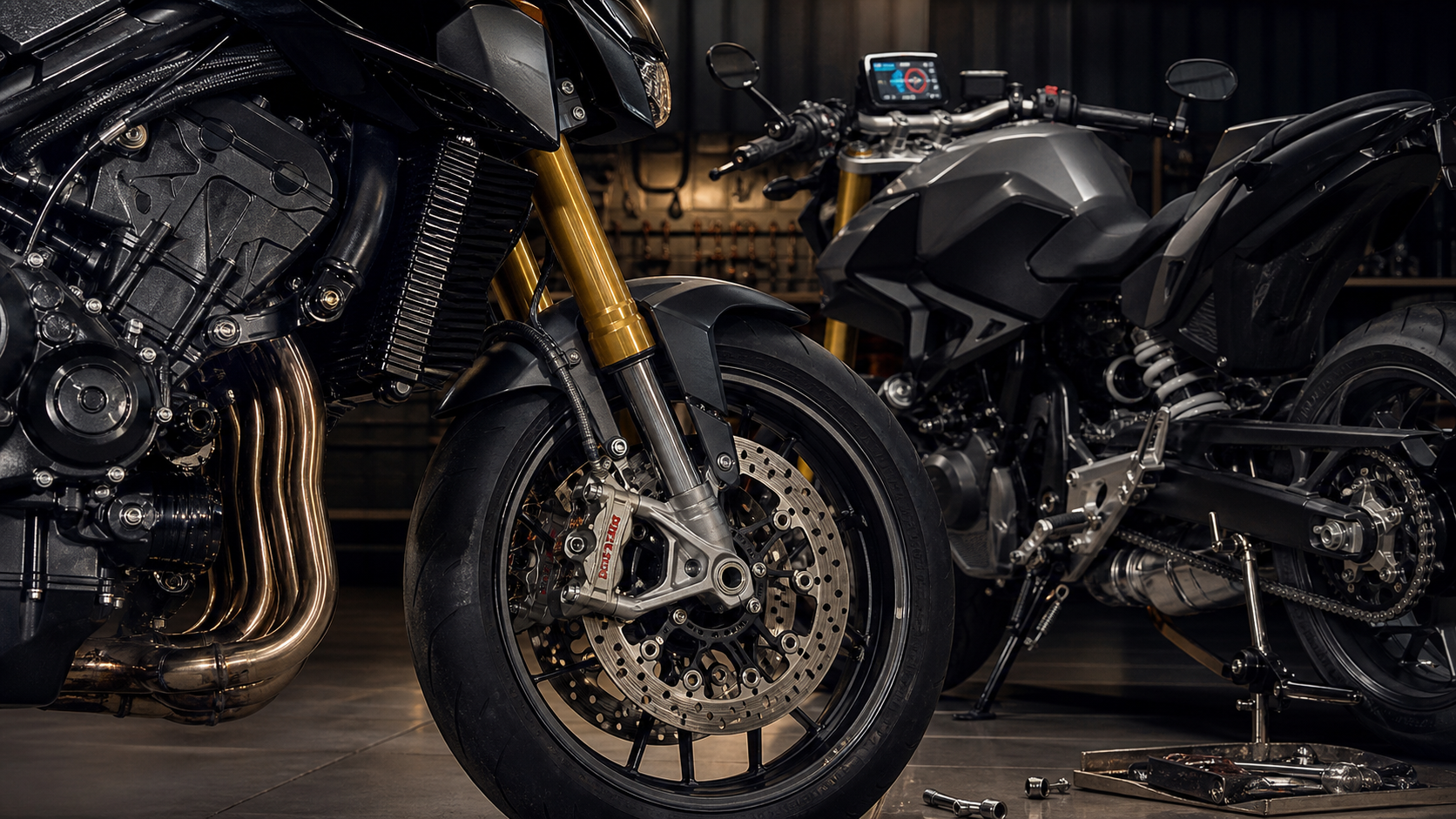 Honda CB1000 Hornet SP inline-four sport hardware and BMW F 900 R roadster chassis details