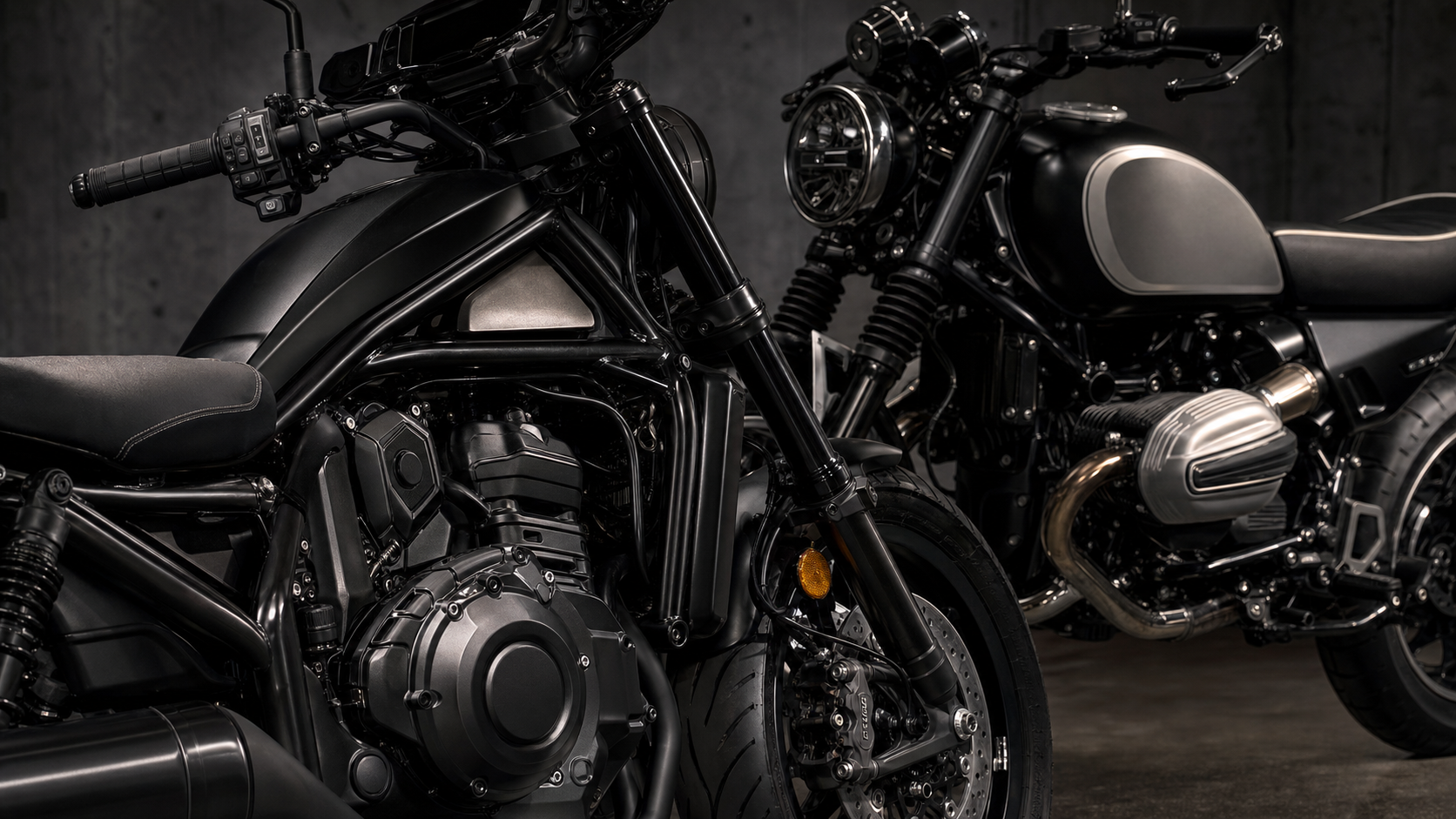 Honda Rebel 1100 DCT controls and BMW R 12 1170cc boxer heritage mechanical details