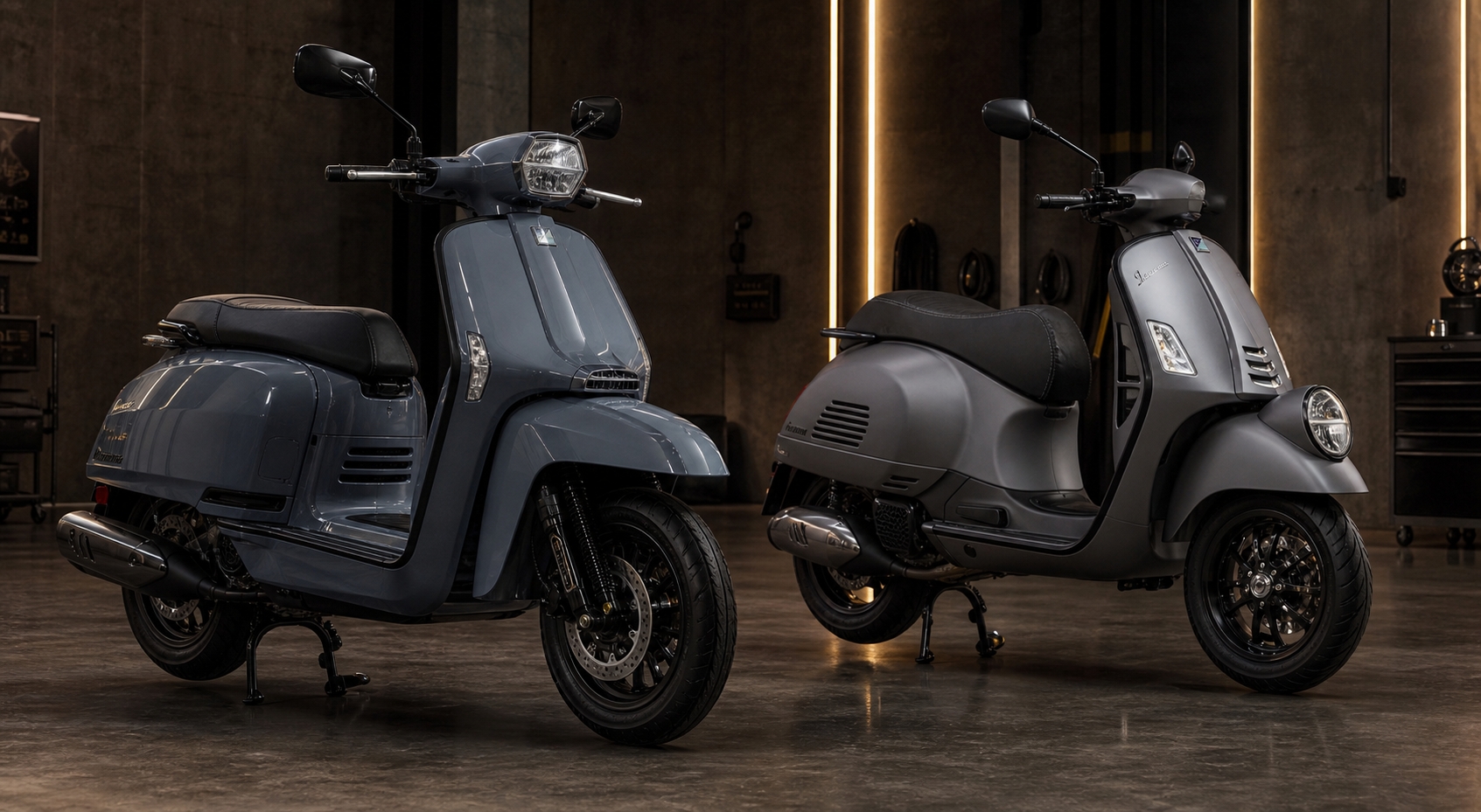 Lambretta G350 vs Vespa GTV 300 HPE | Big-Frame Italian Scooter กับน้ำหนักของ Heritage
