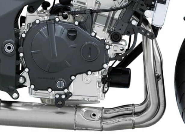 Kawasaki Ninja ZX-4R 399cc In-Line Four engine detail